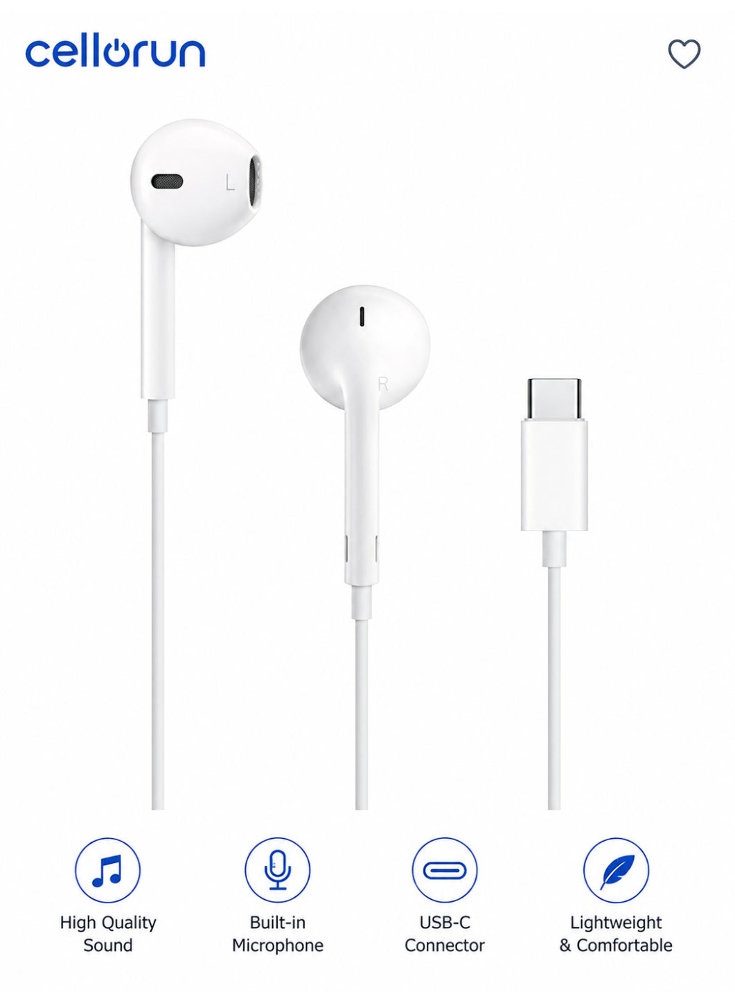 سيلورون Cellurun Earpods usb-c 50 g