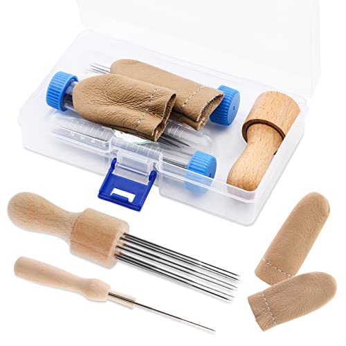 IMZAY Needle Felting Tools, Needle Felting Supplies, Needle Felting Kit with 3 Size 30Pcs Needles Felting Needles,Wooden Handle, Finger Cots, Perfect for DIY Felting Wool Projects - Image 1