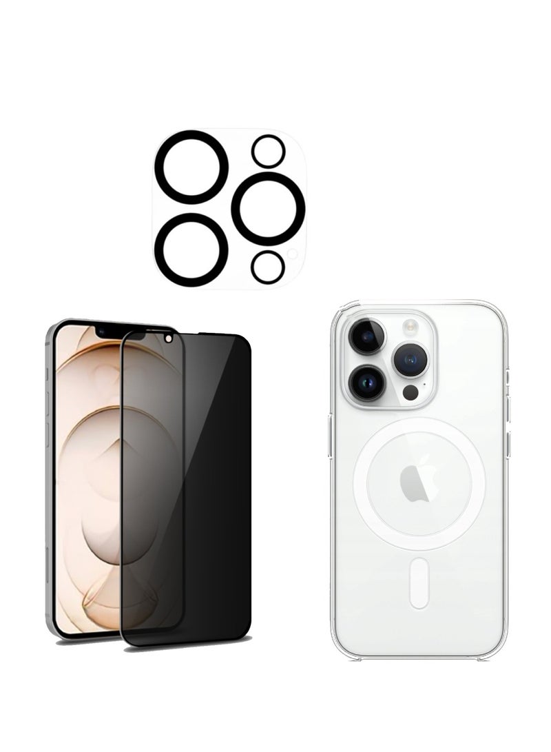 DIGI CORE 3 Pack Full Coverage iPhone 13 Pro Case 6.1 Inch With iPhone 13 Pro Camera Lens Protector And iPhone 13 Pro Privacy Screen Protector 6.1 Inch For iPhone 13 Pro Magsafe Case - Image 1