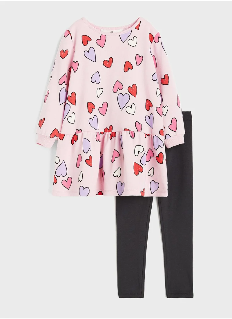 H&M Kids 2 Piece Dress And Leggings Set