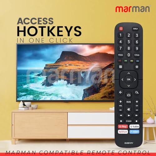 marman® Compatible with VU Tv Remote Control Original Model EN2BY27V Suitable for LED40K16 LEDN50K310X3D LTDN55XT780XWAU3D Smart Tv - Non Voice Command - Image 2