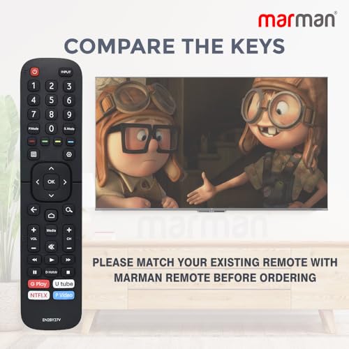 marman® Compatible with VU Tv Remote Control Original Model EN2BY27V Suitable for LED40K16 LEDN50K310X3D LTDN55XT780XWAU3D Smart Tv - Non Voice Command - Image 5