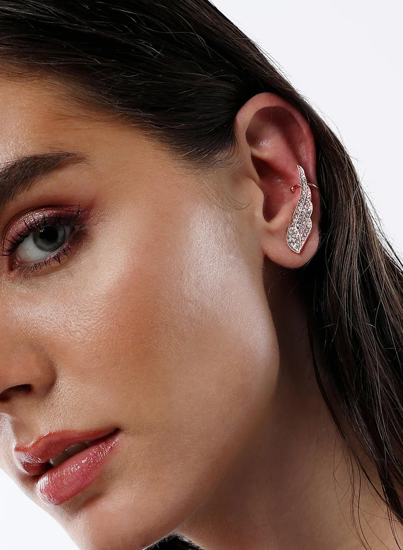 SOHI Stones Studded Contemporary Artificial Cuff Earring Jewellery