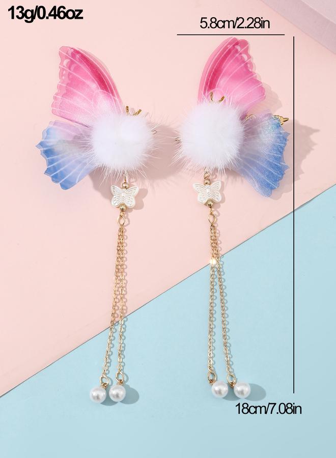 Take Two Set of 2 - Butterfly Chain Hair Clips - Image 4