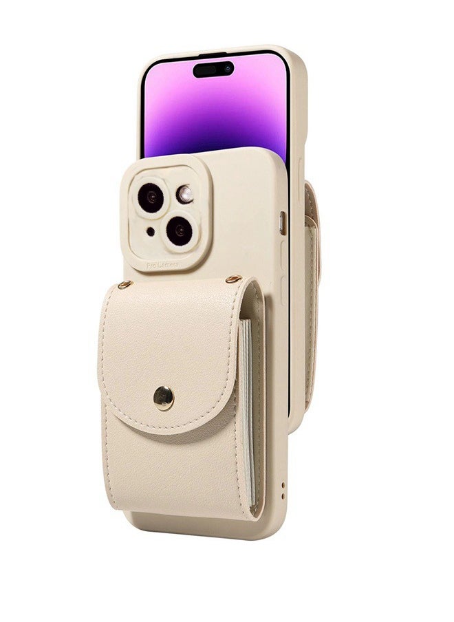 ShebSheb iPhone 15 Plus Case with Card Holder for Women, iPhone 15 Plus Cover Wallet with Strap Credit Card Slots Crossbody 