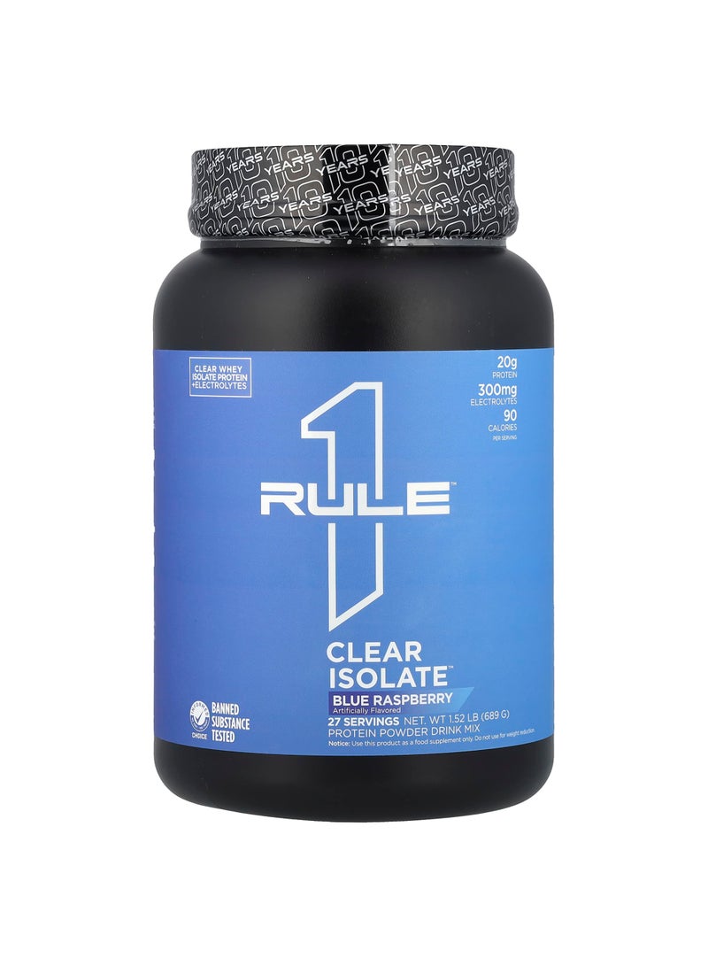 Clear Isolate™, Blue Raspberry, 1.52 lb (689 g)