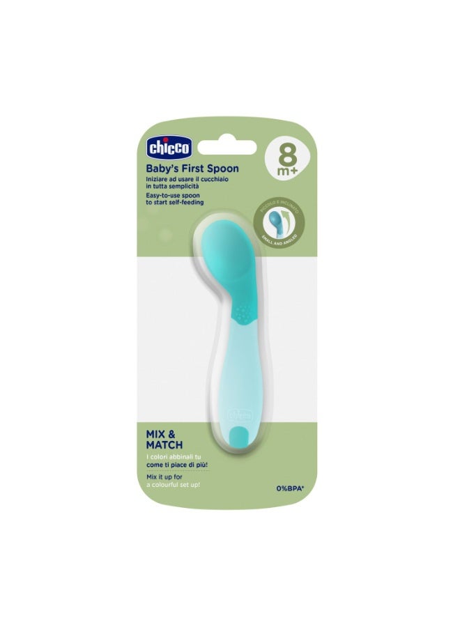 Chicco First Spoon 8M+ Teal - Image 2