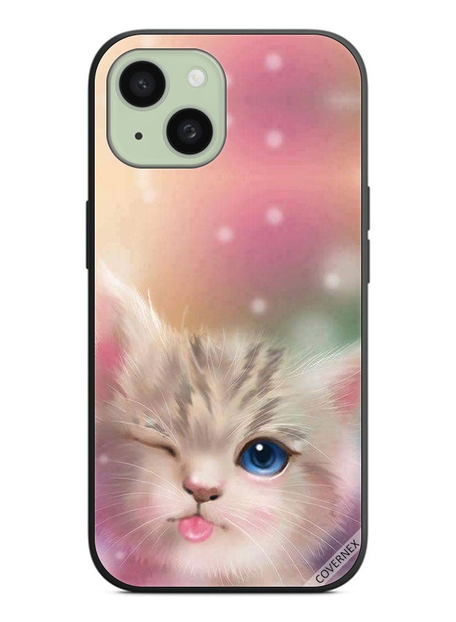 Covernex Protective Case Cover For Apple iPhone 15 Plus Cute Cat - Image 1