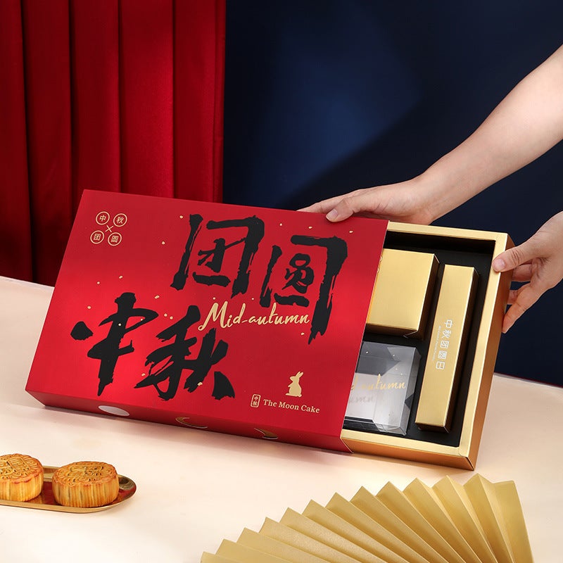 Chinese Red Mid-Autumn Moon Cake Gift Box High-End Ice Skin Gift Box Egg Yolk Crisp Packaging Box - Image 5