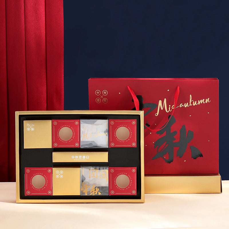 Chinese Red Mid-Autumn Moon Cake Gift Box High-End Ice Skin Gift Box Egg Yolk Crisp Packaging Box - Image 2