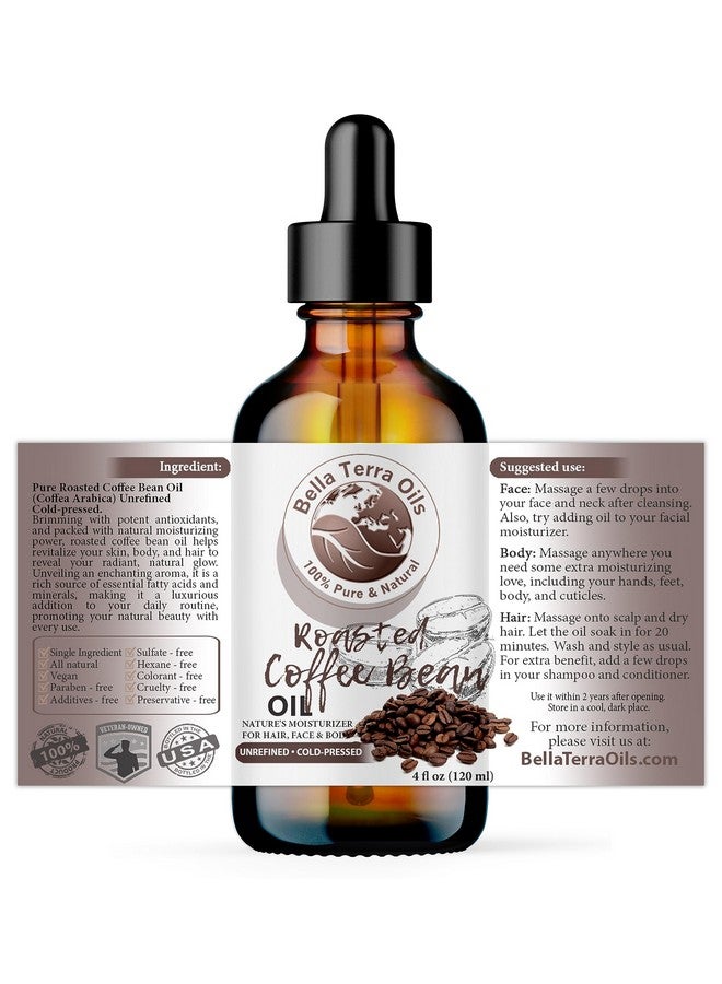 بيلا تيرا أويلز - زيت حبوب البن المحمص 4 أونصة - سيمفونية من زيوت القهوة للنكهة، غنية بحمض الكلوروجينيك، من أجل حب القهوة النقية - Image 1
