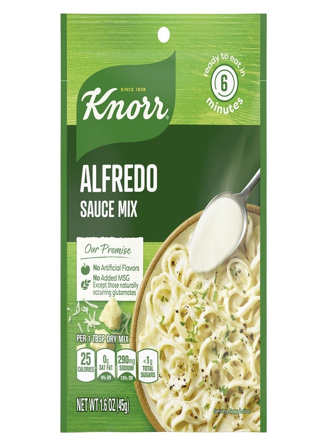 Knorr خلطة صلصة كنور صلصة كريمة للمكرونة للوجبات الجانبية والسهلة صلصة ألفريدو بدون نكهات صناعية، بدون إضافة MSG 1.6 أونصة، عبوة من 24 - Image 1