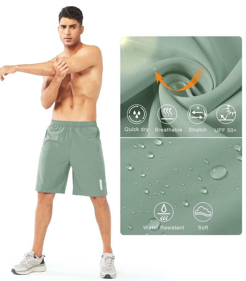 NORTHYARD Men's Athletic Running Shorts Gym Workout Shorts 7"/ 9"/ 5" Quick Dry Lightweight Sports Basketball Exercise Tennis Exercise LODENFROST-9inch S - Image 5