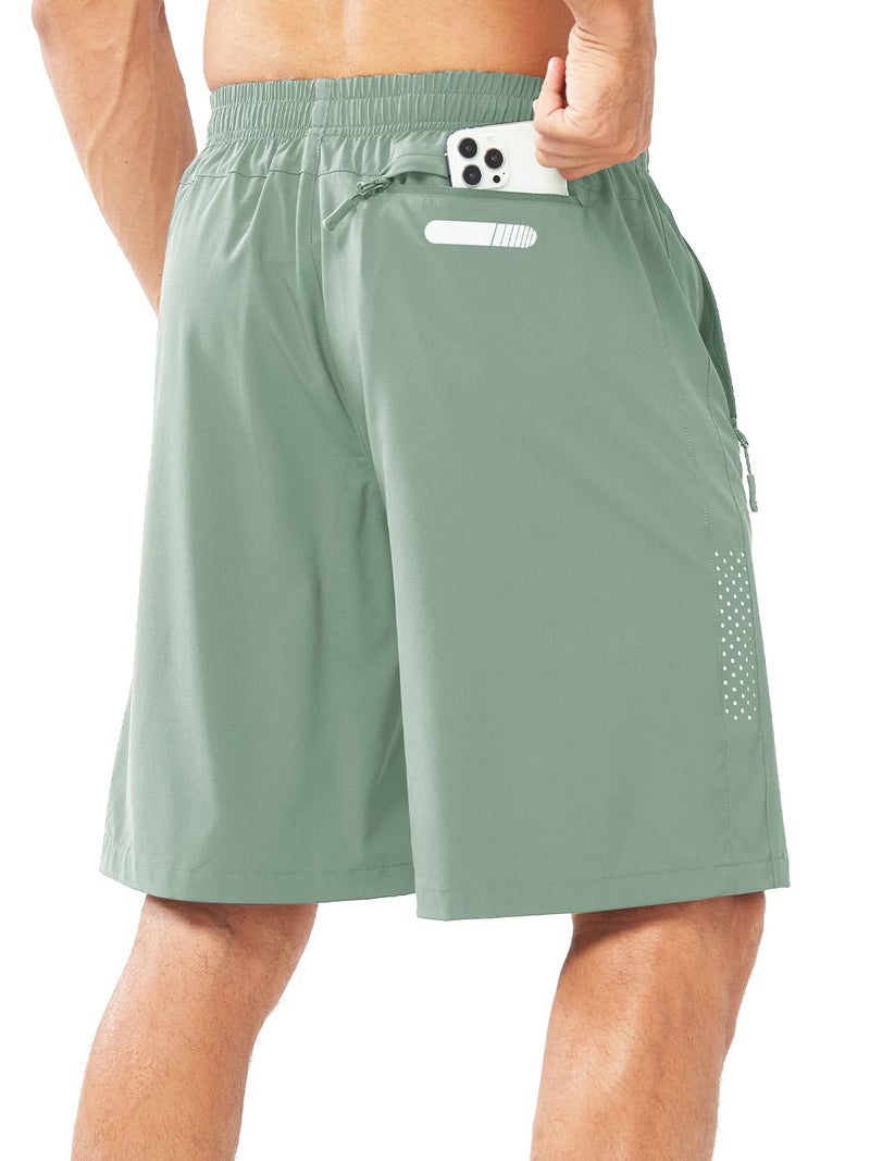 NORTHYARD Men's Athletic Running Shorts Gym Workout Shorts 7"/ 9"/ 5" Quick Dry Lightweight Sports Basketball Exercise Tennis Exercise LODENFROST-9inch S - Image 2