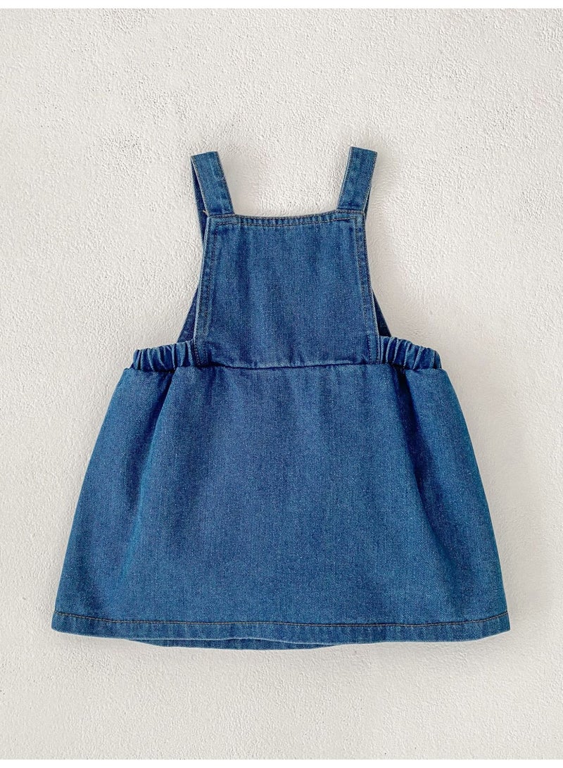 بافانو فساتين صيفية صيفية كرتونية مطرزة بتطريز دب كرتوني على شكل دب كرتوني للأطفال حديثي الولادة - Image 5