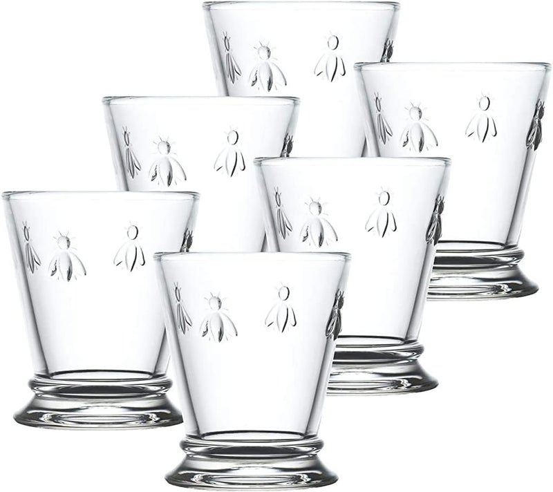 La Rochere Napoleon Bee Tumbler Set of 6 La Rochere Bee Glassware Sets Fancy Glassware Drinking Glasses 9 oz