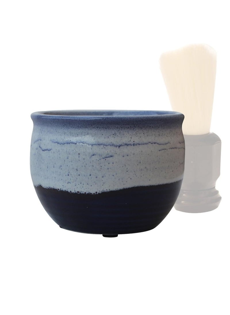 AB Handicrafts - 3x4 Inch Handmade Pottery Ceramic Shaving Bowl for Men-Shaving Soap Cream Bowl For Shave/Portable Shaving Bowl Mug-Beautiful Gift for Dad, Grandpa By ABHANDICRAFTS (AB-SBOWL-002) - Image 1