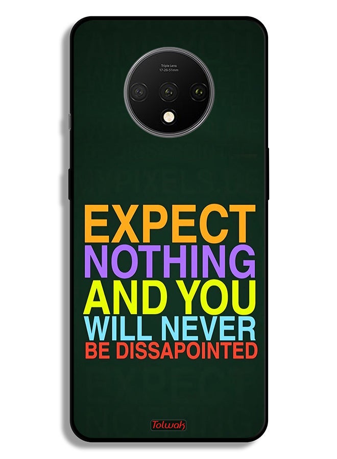 Tolwak OnePlus 7T Protective Case Cover Expect Nothing And You Will Never Be Disappointed - Image 2