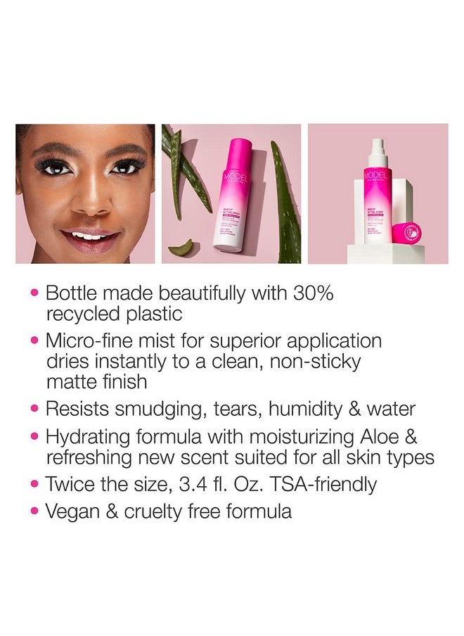Model in a Bottle Makeup Original Setting Spray Smooth Matte Finish All Skin Types 3.4 Oz 1 Pack  - Image 5