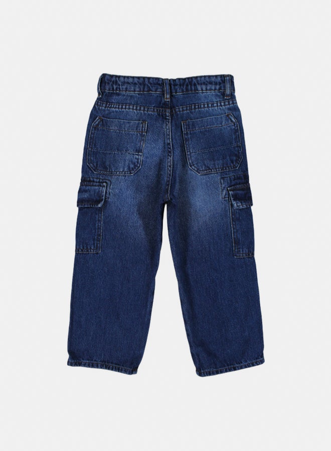 Solang Boys Cargo Jeans – Dark Wash - Image 2