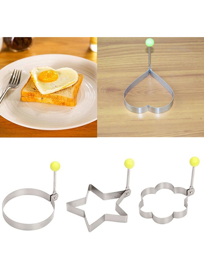 Sharpdo 4-Piece Egg Shaper Pancake Mould Silver - Image 5