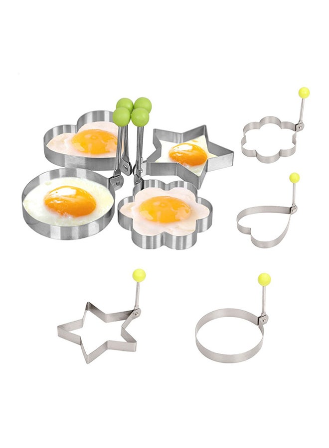Sharpdo 4-Piece Egg Shaper Pancake Mould Silver - Image 2