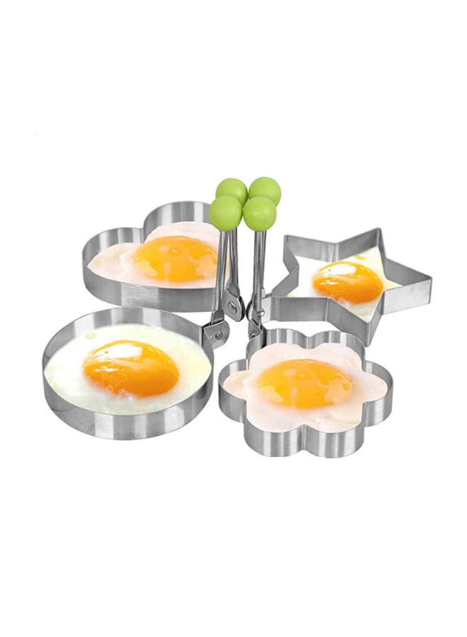 Sharpdo 4-Piece Egg Shaper Pancake Mould Silver - Image 3
