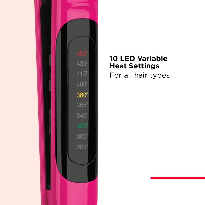 Revlon Smooth Brilliance Ceramic Hair Flat Iron | Smooth Glide and Ultra-Sleek Sylas, (1 in) - Image 3