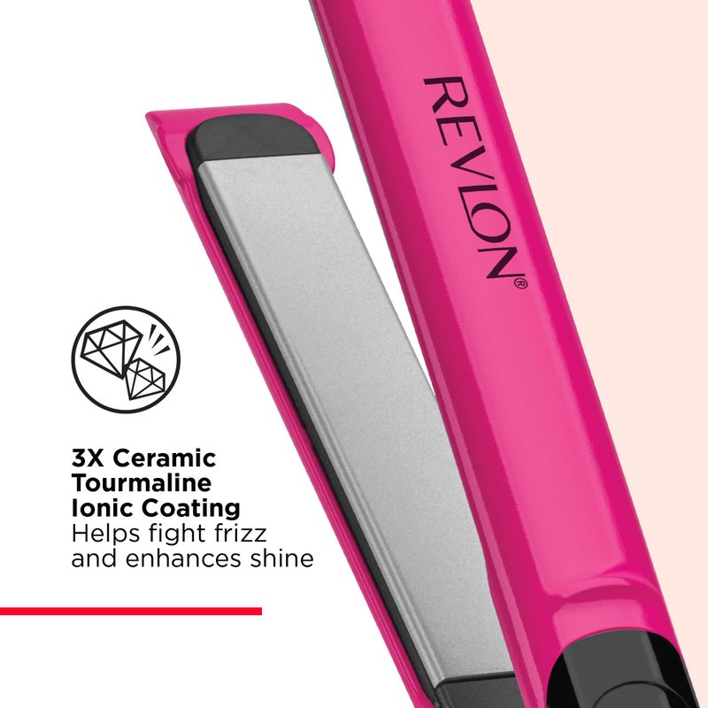 Revlon Smooth Brilliance Ceramic Hair Flat Iron | Smooth Glide and Ultra-Sleek Sylas, (1 in) - Image 2