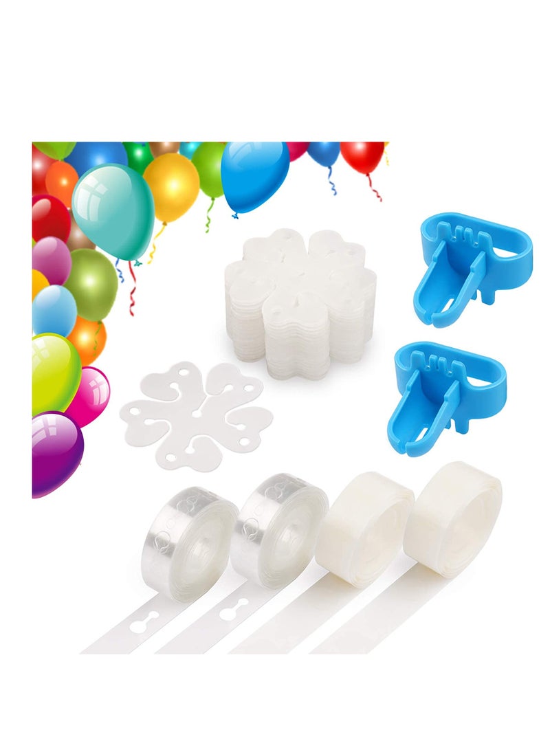 Excefore Balloon Decorating Strip Kit for Arch Garland 32Ft Balloon Tape Strip, 2 Pcs Tying Tool, 200 Dot Glue, 20 Ballon Flower Clip for Party Wedding Birthday Xmas Baby Shower DIY - Image 1