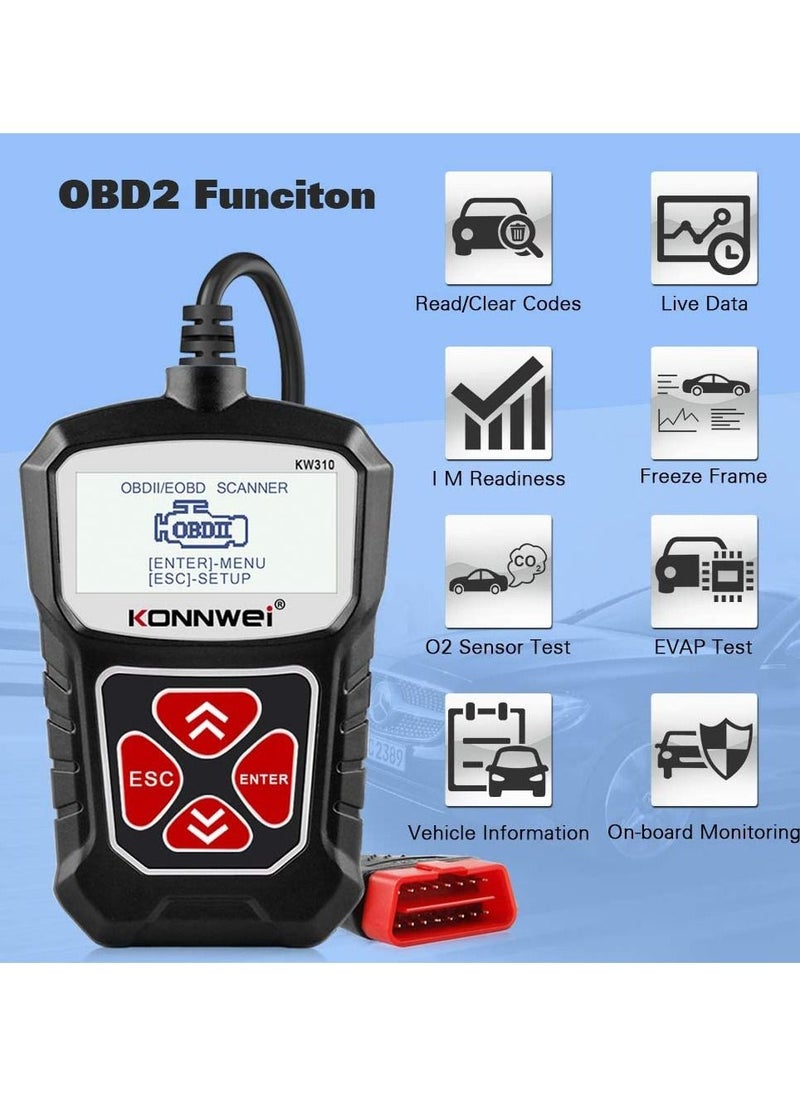 KW310 CAN OBD Scan Tool OBD2 Scanner Full OBDII - pzsku/Z7F42BCE7E99E02AE0508Z/45/_/1651752960/73e9161d-d292-4559-9235-a864ab0e1ec0