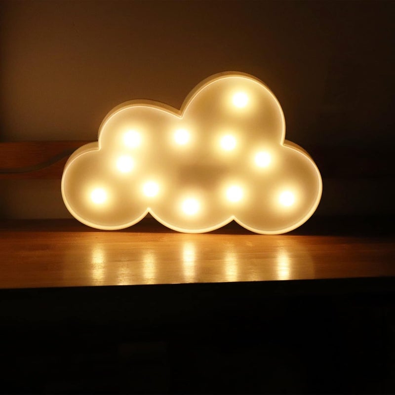 AUSAYE 3 PCS 3D Crescent Moon Light Cloud Led Star Lamp Decorative Night Lights Room Decor NightLight for Kids Adults Birthday Baby Shower Party Christmas Gifts - Image 4