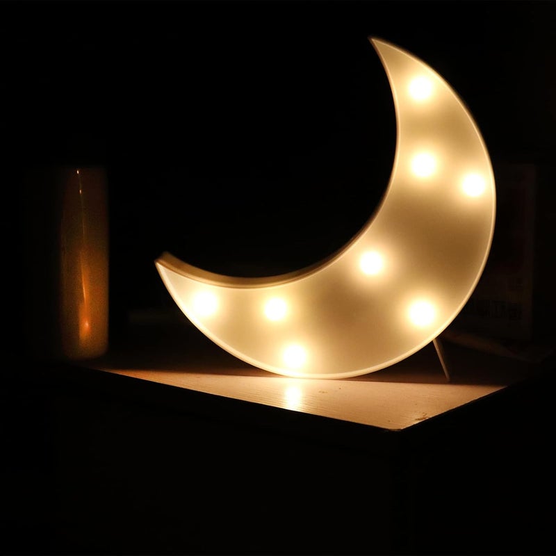 AUSAYE 3 PCS 3D Crescent Moon Light Cloud Led Star Lamp Decorative Night Lights Room Decor NightLight for Kids Adults Birthday Baby Shower Party Christmas Gifts - Image 3