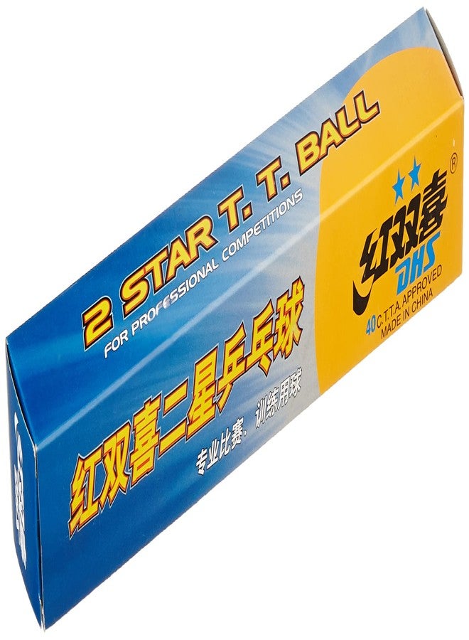 DHS TT Ball 40MM 3 Star Orange (6 Pcs Box) with SMART PRO TT BAT Star - Image 3