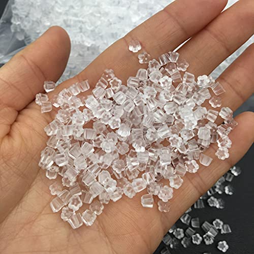 Chunney 500PCS Silicone Earring Backs, Soft Earring Stoppers, Clear Earring Backs (500pcs Flower) - Image 4