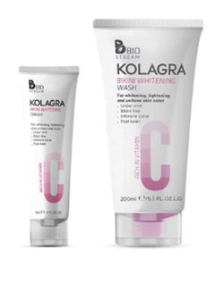 KOLAGRA Bikini Whitening Routine ( Bikini wash 200 Ml+ Bikini Cr 50Ml) 