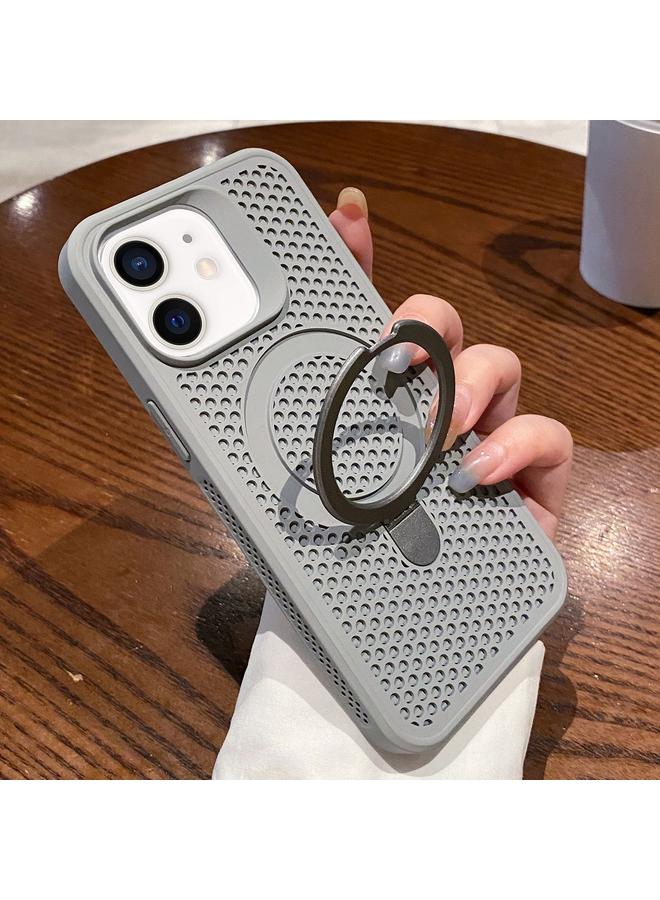 S-TOP Case For iPhone 11 Hollow Cooling Magsafe Phone Case with Holder - Image 1