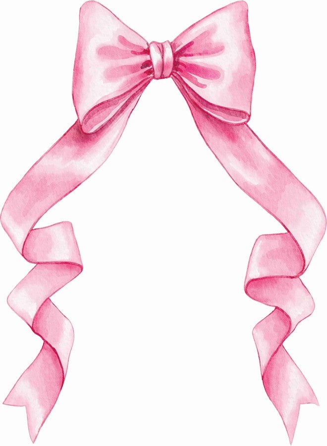 Zaiphany Big Pink Bow Stickers for Wall,Extra Large Light Pink Bow Stickers Decals for Wall-3 Large Sheets - Image 1
