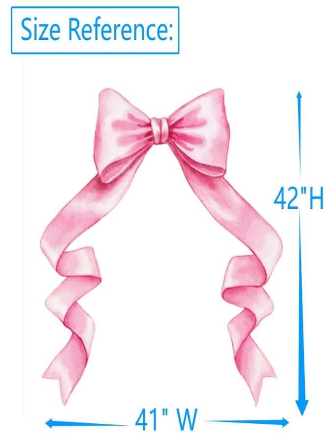 Zaiphany Big Pink Bow Stickers for Wall,Extra Large Light Pink Bow Stickers Decals for Wall-3 Large Sheets - Image 3