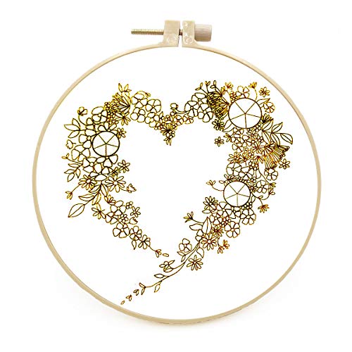 Maydear Embroidery Kit for Beginners Patterns Punch Needle Kit,Cross Stitch Kits,French Stamped Embroidery Starter Kit Adults Including Embroidery Hoop Color Threads and Embroidery Scissors - Image 5