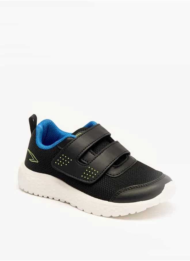 Dash Boys Textured Sports Shoes with Hook and Loop Closure