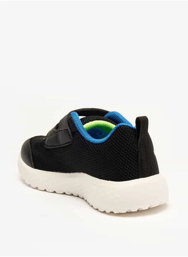 Dash Boys Textured Sports Shoes with Hook and Loop Closure