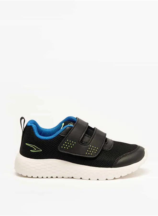 Dash Boys Textured Sports Shoes with Hook and Loop Closure