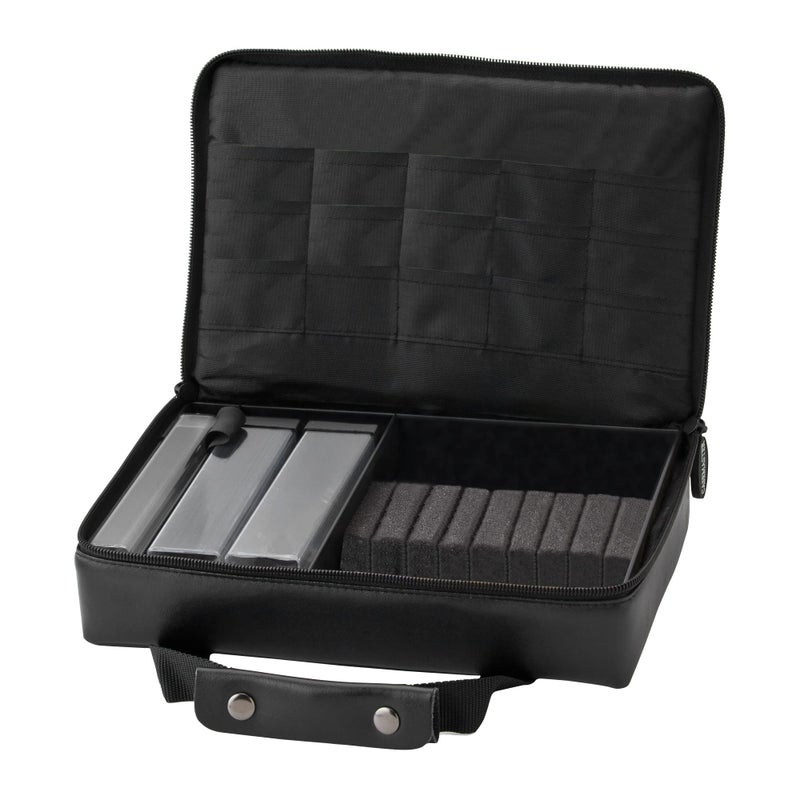 Casemaster The Pro Leatherette Dart Case with LeatherLike Exterior Covering Holds 9 Steel Tip or Soft Tip Darts with 15 Builtin Pockets for Accessories and Plastic Tubes and Containers for Even More - Image 2