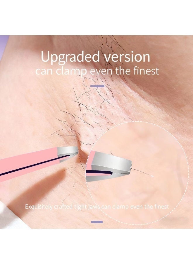 Set Of 4 Stainless Steel Tweezers - Precision Tweezers For Eyebrows And Eyelashes, Rust-Resistant Makeup Tools For Perfect Grooming - Image 4