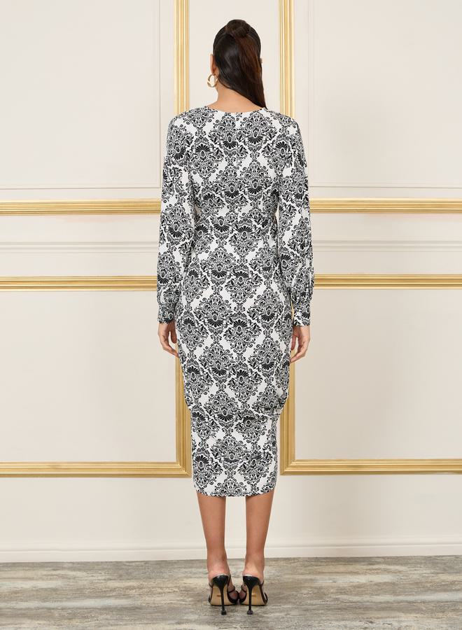 Printed Midi Dress
