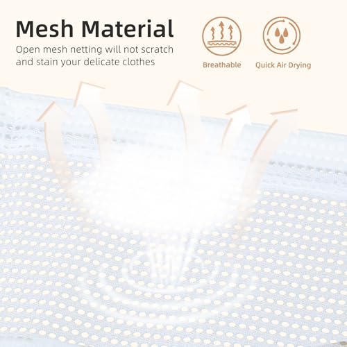 STORAGE MANIAC Sweater Drying Rack, Mesh Clothes Drying Rack, Stackable Laundry Drying Rack, Lay Flat Dryer for Delicates, Portable Dry Rack for Indoor or Outdoor, White, 4-Pack - Image 4