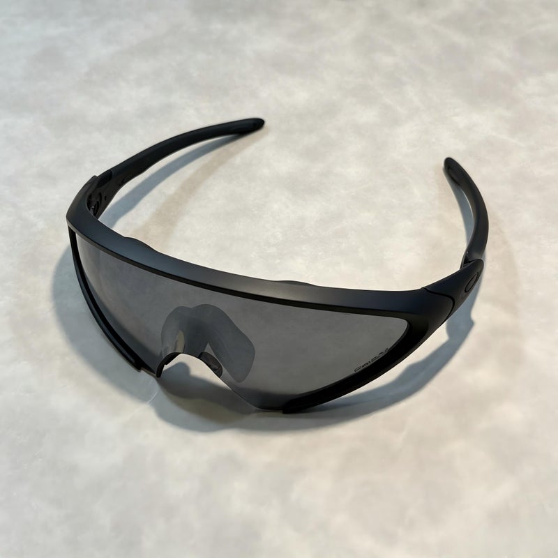 Oakley Matte Black Wrap Around Prizm Sports Sunglasses UV400 Windproof Polarized Cycling Driving Shades for Men Windproof Anti-Glare - Image 3