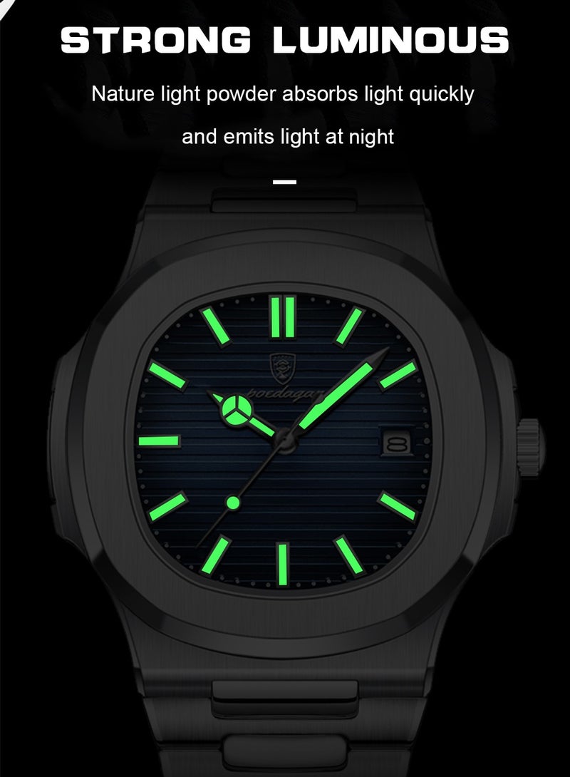 POEDAGAR Watch for Men Quartz Stainless Steel Water Resistant Analog Watch - Image 3