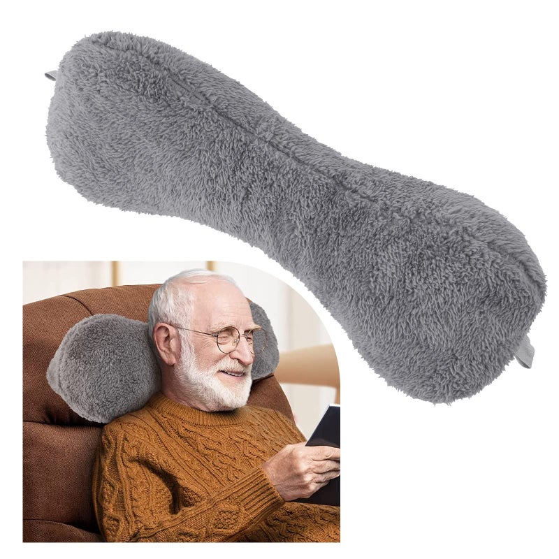 VCOMSOFT Grey Recliner Headrest Pillow, Head Pillow for Recliner Chair, Head Pillow for Sofa, Recliner Neck Pillows, Recliner Neck Pillow, Bone Neck Pillow, Couch Neck Pillow - Image 1